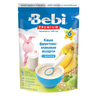 Каша Bebi Premium фруктово-злаковое ассорти молочная, с 6 мес., 200 гр 
