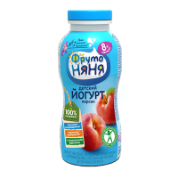 ФрутоНяня Йогурт питьевой с персиком, с 8 месяцев, 200 гр